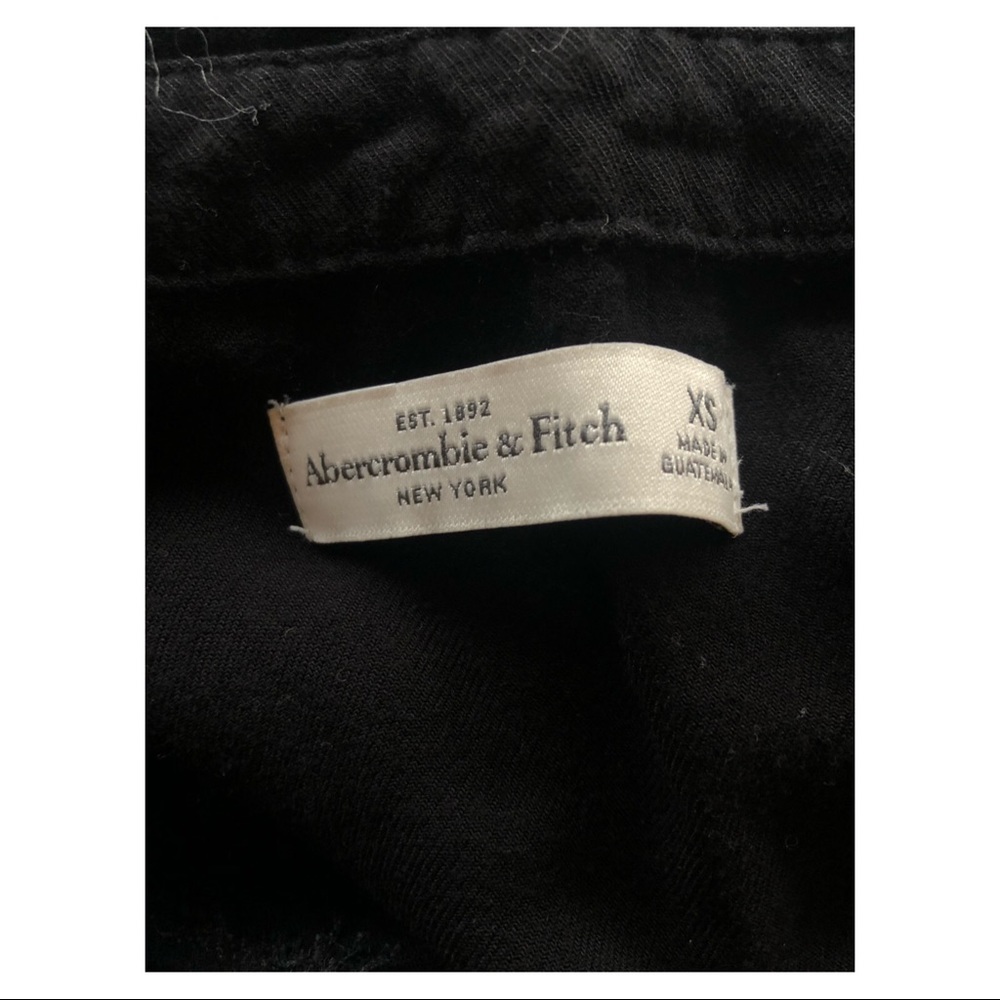 A&F Oversized Flowy Button Down Tunic Black Xs - image 7